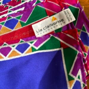Liz Claiborne multicolor silk scarf 30x30